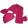 NICE CAPS Girls Lined Micro Fleece Hat/Scarf/Glove 3PC Set