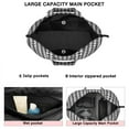 thumbnail image 3 of Black White Gingham Checkered Pattern Travel Tote Bags for Women Carry On,Large Weekender Bags for Women Travel,Multi Functional Duffle Bag for Work,Shopping,Sports, 3 of 5