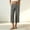 #Gray, variant on Women's Cotton Blend High Waisted Wide Leg Capri Pants,Casual Cropped Trousers with Pockets for Summer Wear,Beige,Women's Capri L