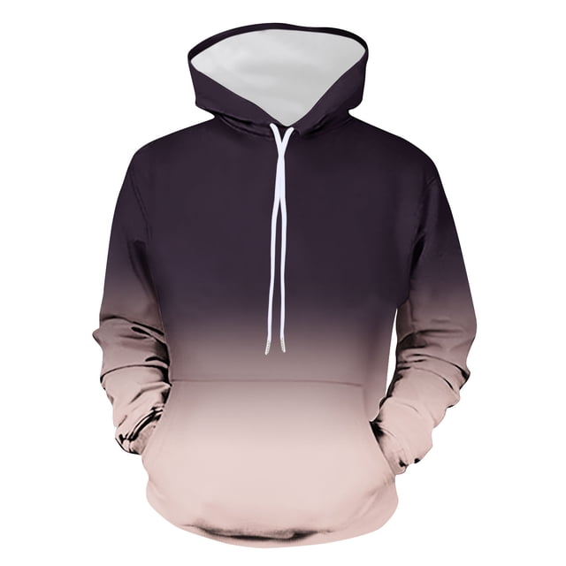 Sweat à Capuche Dégradé pour Hommes, Imprimé 3D, Pull Décontracté à Manches Longues