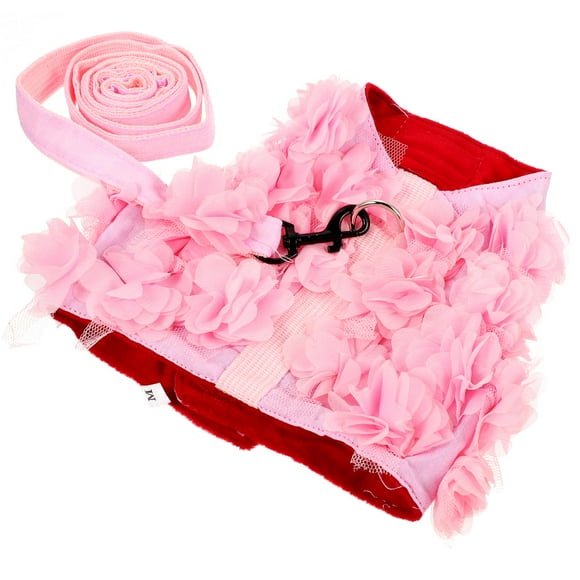 Raindrops 1Ud Arnés De Pecho Para Mascotas Con Correa De Tracción Rosa Y Material Transpirable
