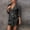 Black, variant on Two Piece Knitted Dress Set, Long Sleeve Bodycon Dress with Belt, Slim Fit Ankle Length Dress for Women