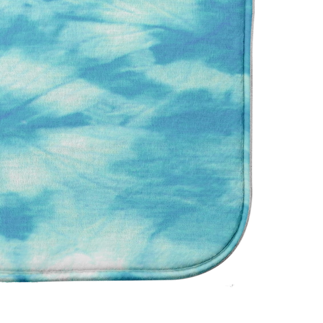 Simply Daisy 24" x 17" Plush Microfiber Turquoise Chillax Bath Mat