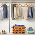 thumbnail image 4 of FREEAMG Halloween Plaid Illustration Storage Bin for Toy Storage Basket Dirty Clothes Sundries Office Home Closet Organizer Shelf Cube Box Waterproof Laundry Basket, 1 PCS, 4 of 7