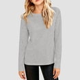 thumbnail image 2 of yillto Girls Thermal Tops Long Sleeve Undershirts Basic Soft Layered Crewneck Pullover Tshirts Tees, 2 of 7