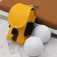 thumbnail image 3 of 2x Durable Golf Ball with Hook Mini Golf Accessories for 2 Golf Ball 3 Leather Storage Case Waist Pack Holder shamjiam Bolsa de transporte para pelotas de golf, 3 of 9
