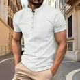 thumbnail image 2 of XIYON Men's Polo Shirt Men Short Sleeve Shirts Casual Solid Holiday Shirts Tops Fashion Casual Classic Collared Golf Shirts Polo Shirts For Men, 2 of 5