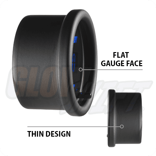 GlowShift 10-Color Digital Boost Gauge Kit - 60 PSI Turbo Pressure Monitor For Diesel Trucks, 2-1/16"