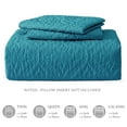 thumbnail image 5 of Exclusivo Mezcla King Quilt Bedding Set, Lightweight Soft Bedspreads Coverlets with 2 Pillow Shams, Modern Teal Oversized Quilts King Size for All Seasons, 5 of 7