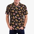 thumbnail image 1 of Balery Rose Flower Bear Camisa Polo de Hombre con Estampado, de Manga Corta y Tejido Medio, Camisa Tipo Golf Polo-Large, 1 of 6