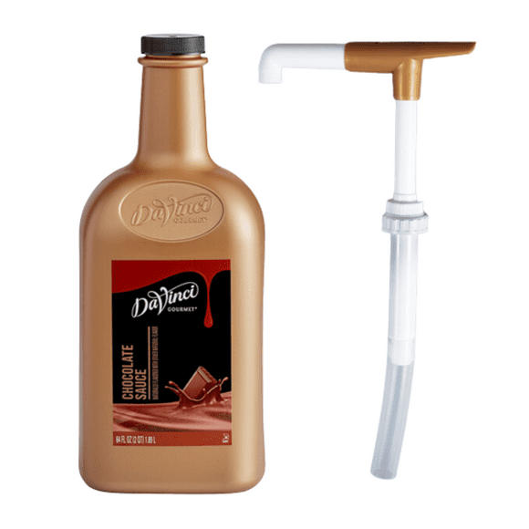 DaVinci Gourmet Chocolate Flavoring Sauce 64 fl. oz. with Bonus Squeeze Pump