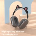 thumbnail image 4 of Redcolurful Cute Cat Ears Protector Covers Wireless Bluetooth-compatible Soft Silicone Headphone Protectors Compatible For Airpods Max, 4 of 9