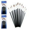 24 Pc Artist Paint Brush Set Watercolor Acrylic Painting Pointed Brushes Crafts