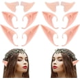 thumbnail image 1 of (6 pares) Fairy Pixie Elf Ears - Cosplay Latex Soft Pointy Ear Tips, Small & Short & Long Elven Vampire Fake Ear para mujeres niños Halloween Navidad, 1 of 5