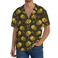 thumbnail image 3 of Wukai Cute Cartoon Bees Men's Casual Short-Sleeve Button Down Shirt - Lightweight Summer Dress Shirt for Daily Wear-Medium, 3 of 7
