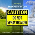 thumbnail image 5 of Double Sided Sign CAUTION DO NOT SPRAY OR MOW YELLOW Yard Sign ROAD SIGN with Stand, 5 of 5
