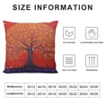 thumbnail image 5 of BANET  Ethnic Throw Pillow Cushion Cover, Ornamental Tree of Life Themed Eastern Style Growth Art Print, Decorative Square Accent Pillow Case 24x24in, 5 of 5