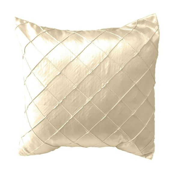Pintuck Taffeta Decorative Throw Pillow/Sham Cushion Cover Ivory