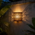 thumbnail image 4 of Exquisite Wrought Candle Holder Floral Embossed Decorative For Garden Patio Tabletop Indoor Outdoor, 4 of 6