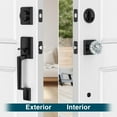 thumbnail image 6 of Black Front Door Handle and Deadbolt Set, Front Door Lock Set with Crystal Glass Door Knob, Exterior Door Lock Set with Single Cylinder, Reversible for Right & Left, Matte Black, 6 of 14
