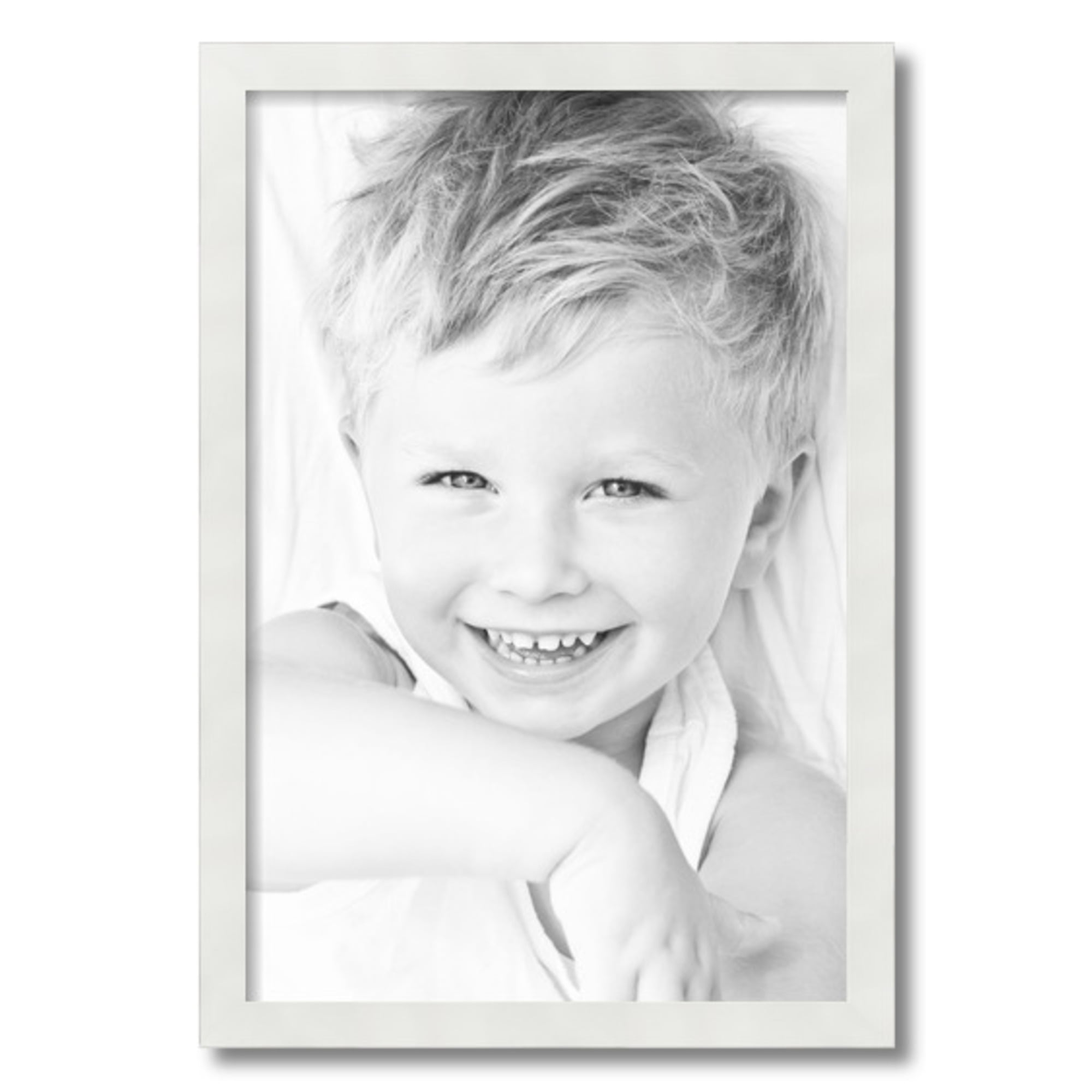 ArtToFrames 16" x 24" White Picture Frame, 16x24 inch White MDF Poster Frame (WOM-3966)