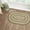 Tan, Grey, Creme, variant on VHC Brands Cobblestone Rug with PVC Pad, Jute Blend, Oval, Tan Grey White, 20x30 inches