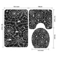 thumbnail image 3 of White Spider Webs and Spiders Bathroom Rugs Sets 3 Piece,Toilet Cover Set,Absorbent Non Slip Bathroom Mats Sets with U-Shaped Contour Rug Toilet Rug Set, 3 of 5