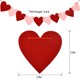 thumbnail image 4 of Juego de 2 guirnaldas de corazones en rojo, rosa y blanco, para decorar la pared de San Valentín, para decorar la repisa de la chimenea de la boda, como recuerdo de aniversario, compromiso o fiesta., 4 of 7
