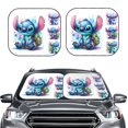 thumbnail image 2 of Cute Cartoon Stitch Car Windshield Sunshade Automotive Sun Shade for Cars SUV Trucks Keep Vehicle Cool-Small, 2 of 6
