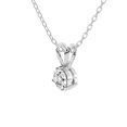 thumbnail image 2 of Lab Grown Diamond Pendant Necklace | IGI Certified 2 Carat 3 Prong Solitaire Diamond Pendant Necklace With Chain | F-G Color, VS1-VS2 Clarity | 14K White Gold | Friendly Diamonds, 2 of 5
