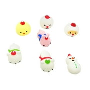 Aozowin 7Pcs Christmas Animal Toys Stress Relief Set Slow Rising Fidget Toys Advent Calendar Gift for Kids Adults
