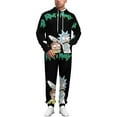 thumbnail image 3 of Rick And Morty Unisex Adult Sweatsuits Hoodie & Sweatpants Long Sleeve Hooded Sweatshirt Matching Joggers Tracksuit Sets XL, 3 of 9