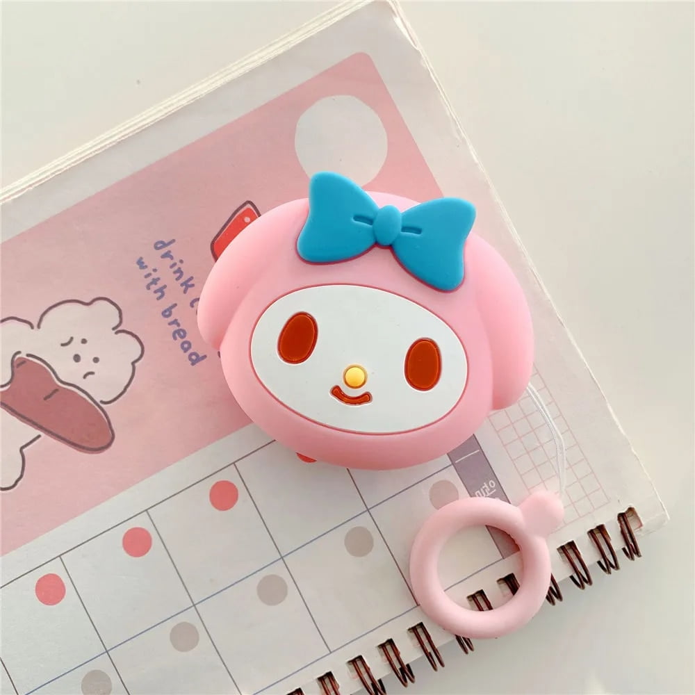 MINISO Hello Kitty Earphone Case Cover For Samsung Galaxy Buds Live 2Pro FE Silicone Wireless Earbuds Protective Cover With Hook