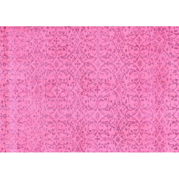 Ahgly Company Indoor Rectangle Abstract Pink Contemporary Area Rugs, 5' x 8'