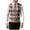 Khaki, variant on Mens Thick V Neck Thermal Vest Warm Flex Soft Stretchy Knit Pullover Casual Sleeveless Shirts Classic Pull On Daily Soft Wear Tops