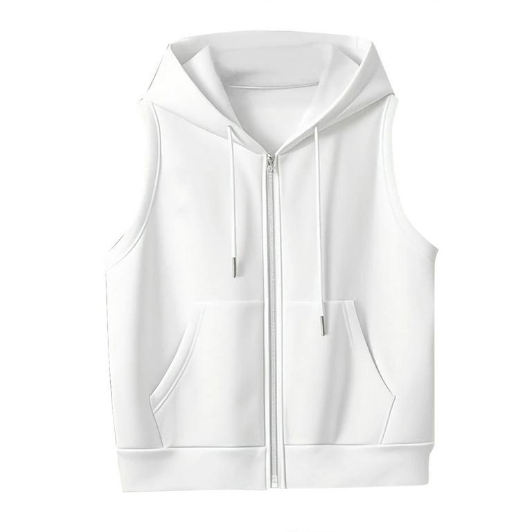 ASDFVBKG Vest with Hood for Women Plus size Lightweight Hooded