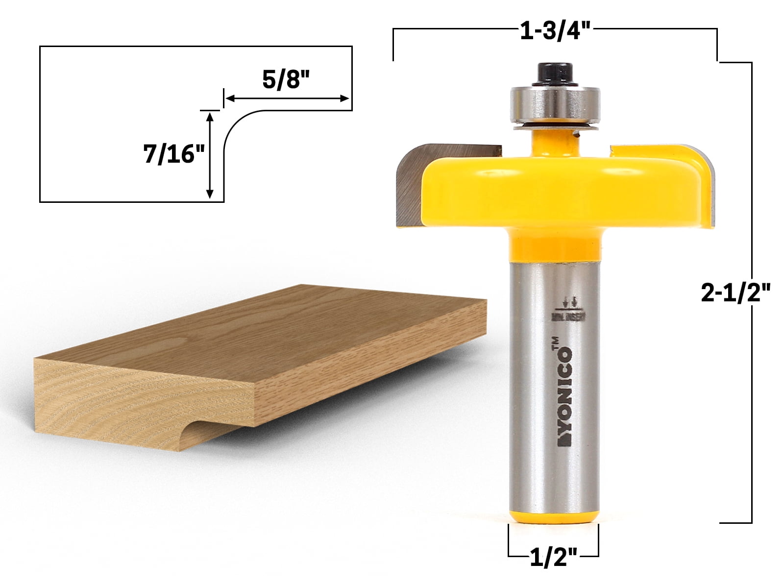 Panel Raiser Yonico Router Bits Door & Window :: Panel Raiser :: Horizontal Panel ...