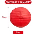thumbnail image 2 of Nvzi 8-Inch Red Round Paper Lanterns Hanging Decorative Chinese Paper Lanterns Lamp for Valentine Birthday Wedding Party Decoration and Baby Bridal Shower（6 Packs）, 2 of 4