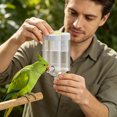 thumbnail image 4 of Automatic Bird Water Dispenser Flower Shaped Transparent Parrot Water Feeder Bottle Floating No Spill Cage Mount Bird Waterer Cage Accessories for Budgie Lovebird Conure Small Birds, 4 of 4