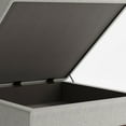 thumbnail image 6 of Simpli Home Owen 36 in. W Square Coffee Table Storage Ottoman in Cloud Gray Polyester Fabric, 6 of 6