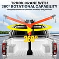 thumbnail image 3 of Truck Bed Mounted Crane, 2000 lbs Winch 1100 lbs Capacity Hoist, Alloy Steel 360° Swivel Jib Crane (66.93" × 45.6" × 9.2"), Adjustable Boom for Engine, Boat, Trailer Lifting, 3 of 8