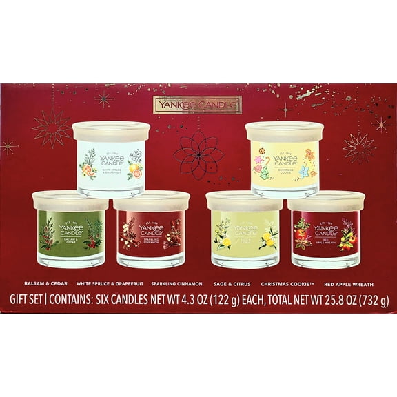 Yankee Candle Holiday Candle Variety, 4.3 Ounce (Pack of 6)