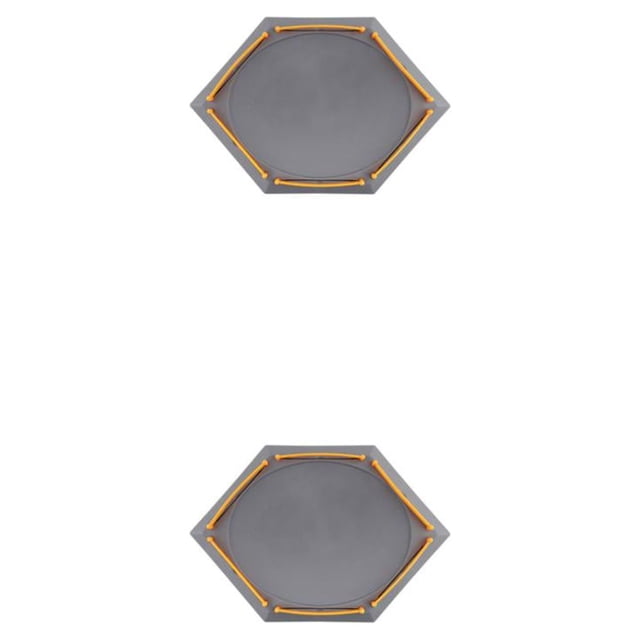 Bewildely Burst Gyro Niños Juguetes Arena Disco Peonza Plástico Divertido Batalla Placa Juguete Lanzador Niños Accesorio gris hexagonal 2Conjunto