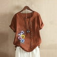 thumbnail image 2 of Camisetas de Manga Corta para Mujeres, Camiseta de Manga Corta Impresa Casual Hecha de 95% Poliéster 5% Spandex para Todas las Estaciones, Camisetas de Manga Corta para Mujeres, 2 of 6