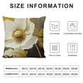thumbnail image 5 of SHANXI Throw Pillow Covers White Flowers Print Cushion Cover Soft Pillow Cases for Home Sofa Bed Chair Car Office Decorative 12x12in, 5 of 5