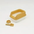 thumbnail image 1 of Miniature Cats Litter Box Set, 1/12 Scale Accessories, Plastic Litter Tray Model, Dollhouse Accessory, Kids' Imaginative Play Toy, Miniature Decor, Gift for Children, Play Set, 1 of 6