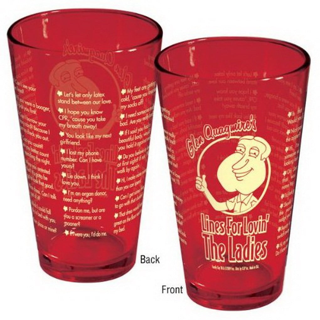 Family Guy Quagmire Lines For Lovin The Ladies Pint Glass Walmart Com Walmart Com