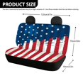 thumbnail image 4 of Chririnla Rear Bench Cover Protectors for Car Interior Automotive, Vintage American Flag Pattern 2 Piece Car Seat Covers Stretch Durable, 4 of 4
