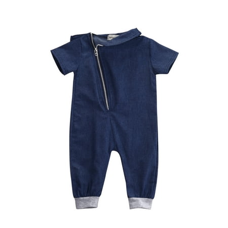 

Pudcoco Denim Newborn Toddler Baby Boys Romper Bodysuit Jumpsuit Outfits Clothes