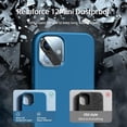 thumbnail image 4 of [5 in 1 for iPhone 12 Mini case 5.4, with 2 Pack Screen Protector + 2 Pack Camera Lens Protector, Liquid Silicone Slim Shockproof Protective Phone Case [Microfiber Lining] (Navy Blue)………, 4 of 12